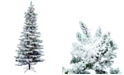 Vickerman 7.5' Flocked Utica Fir Slim Artificial Christmas Tree with 400 Multi LED Lights